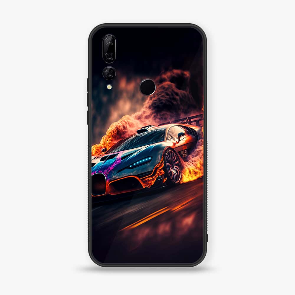Huawei Y9 Prime (2019) - Racing Series - Premium Printed Glass soft Bumper shock Proof Case