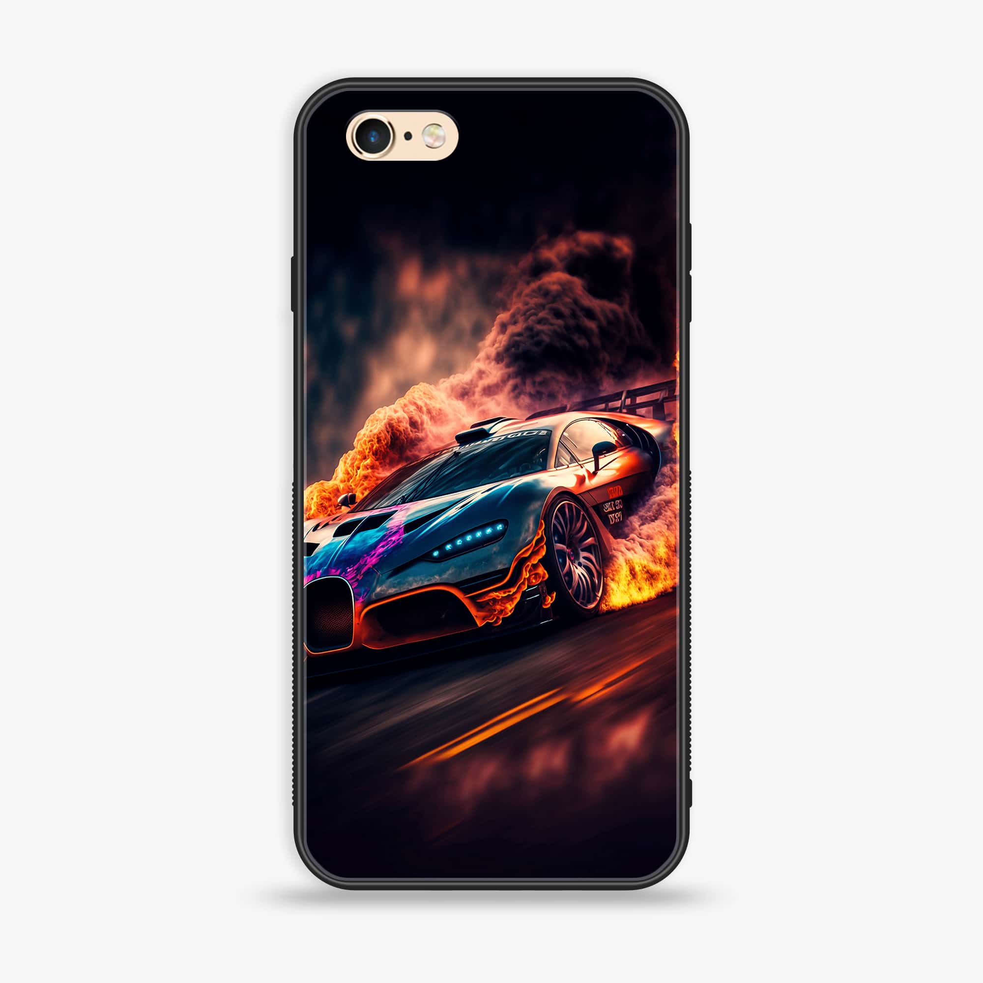 iPhone 6 - Racing Series - Premium Printed Glass soft Bumper shock Proof Case