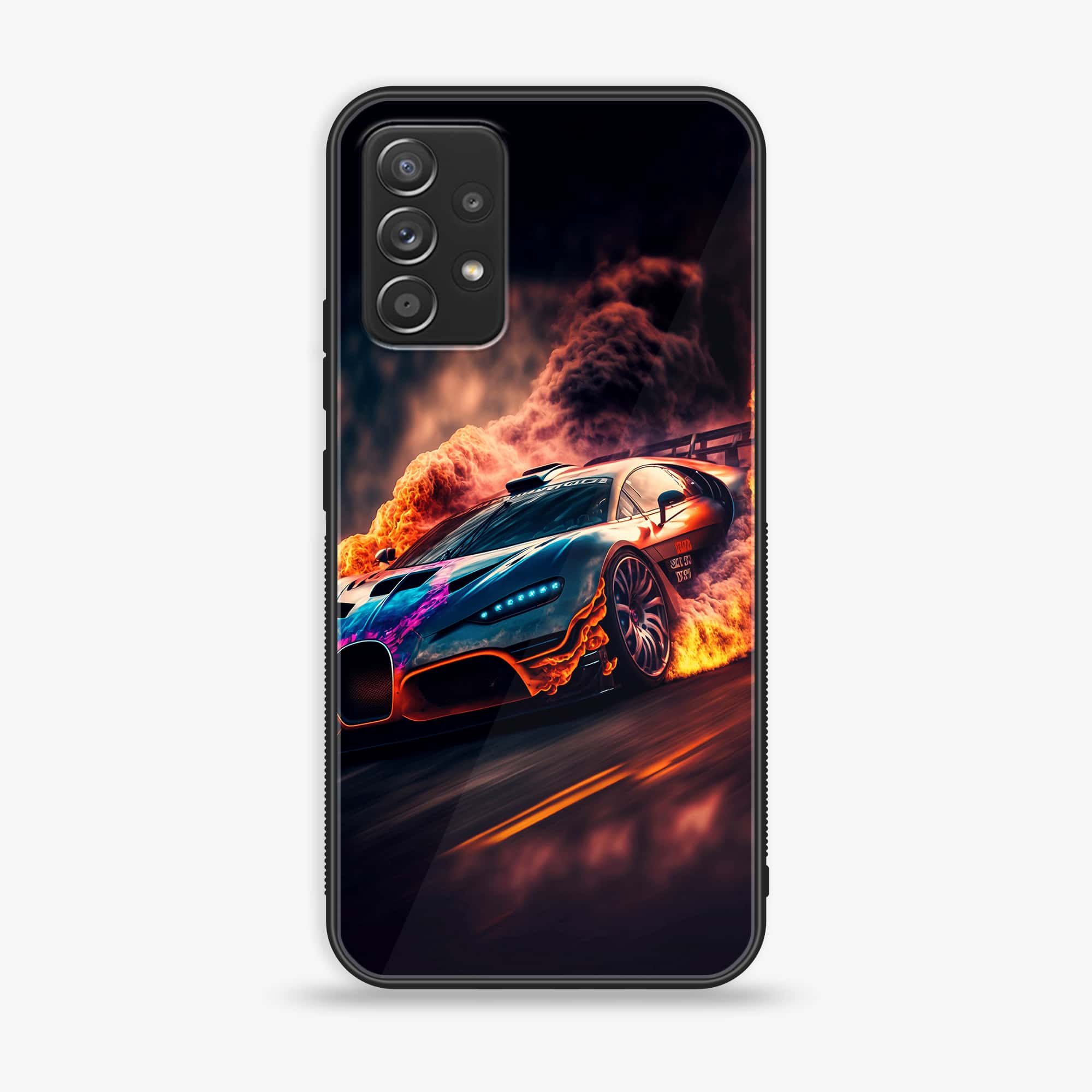 Samsung Galaxy A53 - Racing Series - Premium Printed Glass soft Bumper shock Proof Case