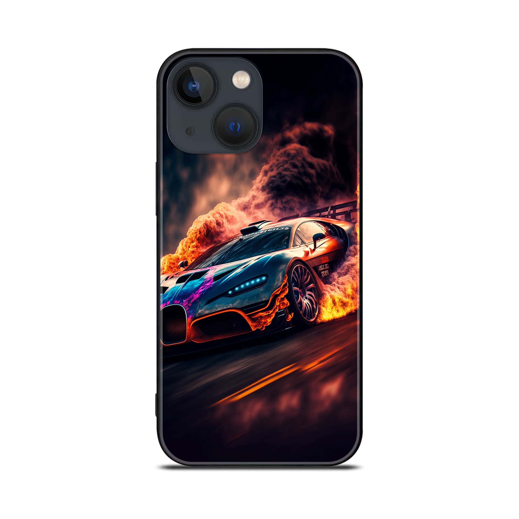iPhone 14 - Racing Series - Premium Printed Glass soft Bumper shock Proof Case