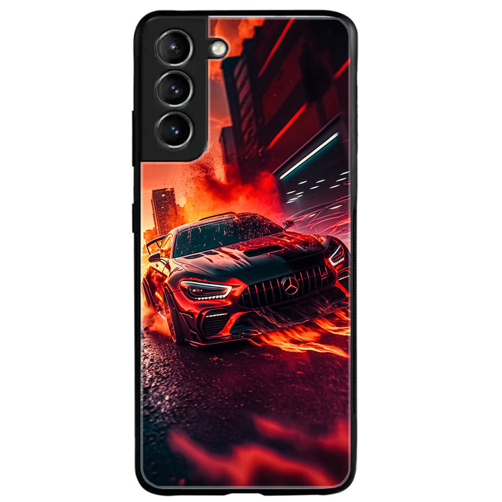 Galaxy S21 Plus - Racing Design 3 - Premium Metal Printed soft Bumper shock Proof Case CS-27090
