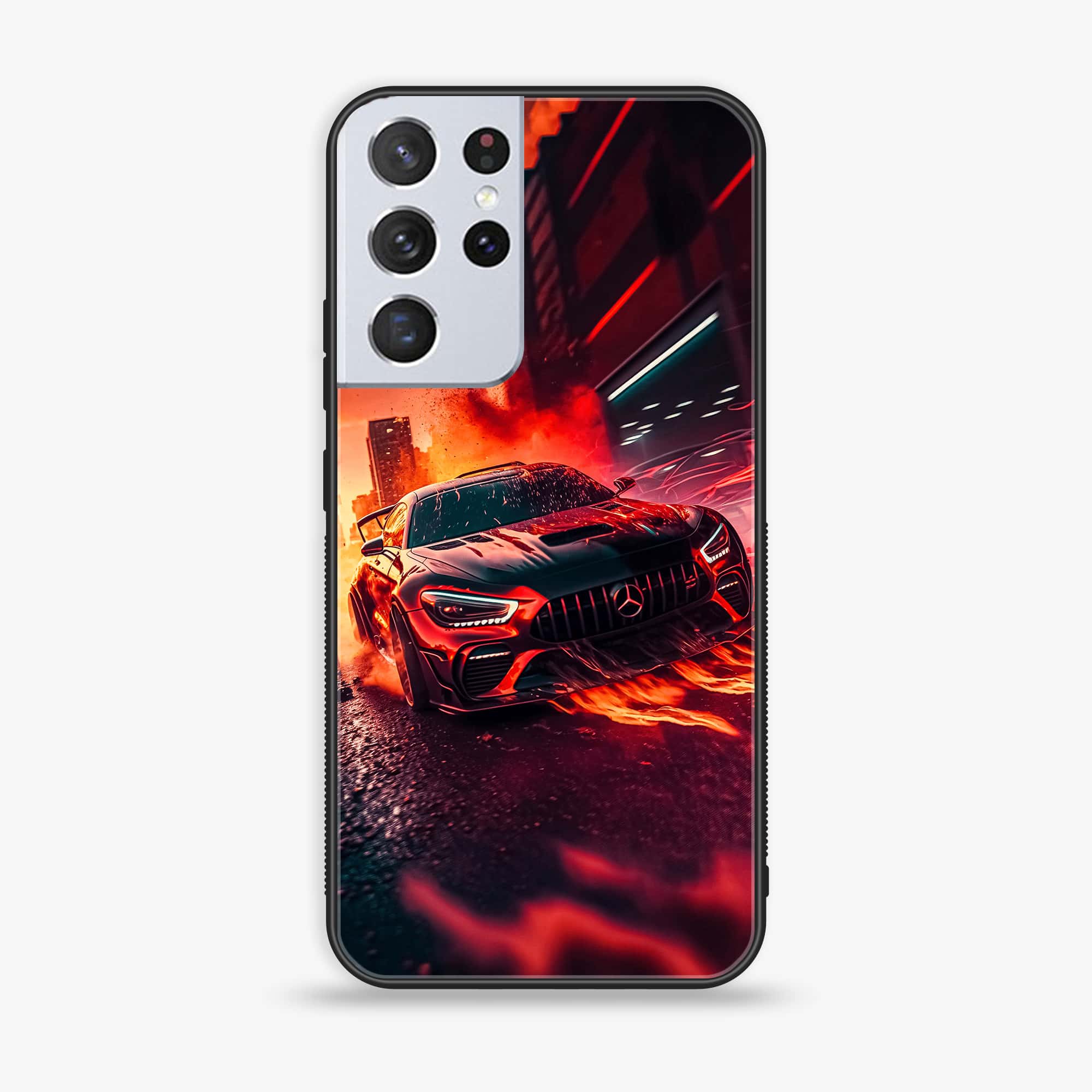 Galaxy S21 Ultra - Racing Series - Premium Metal Printed soft Bumper shock Proof Case