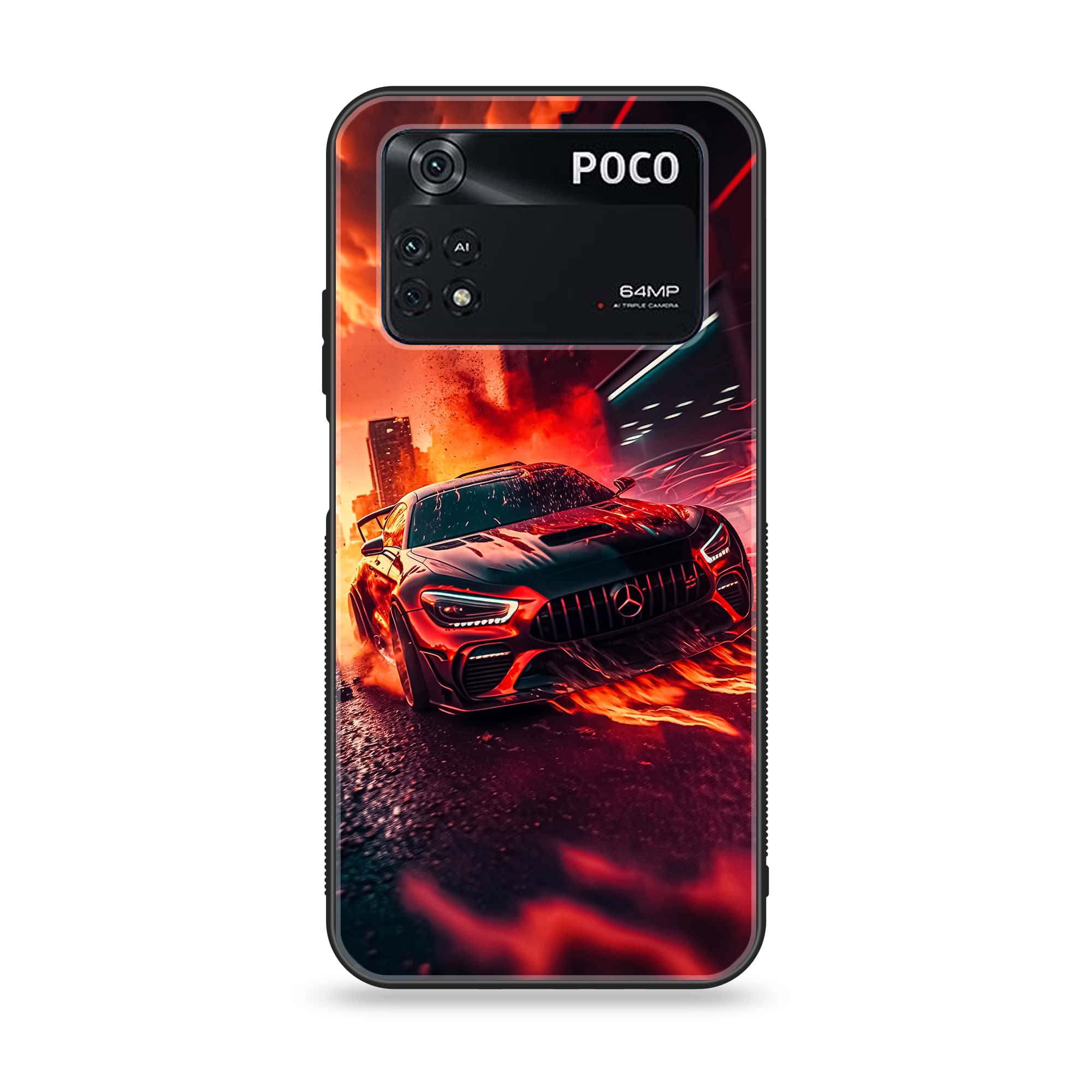 Xiaomi Poco M4 Pro 4G - Racing Series - Premium Printed Glass soft Bumper shock Proof Case