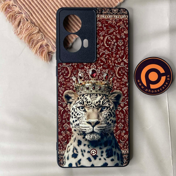 Moto G85 - Persian Calligraphy Art 21 - Leopard - Premium Printed Glass soft Bumper shock Proof Case CS-43347