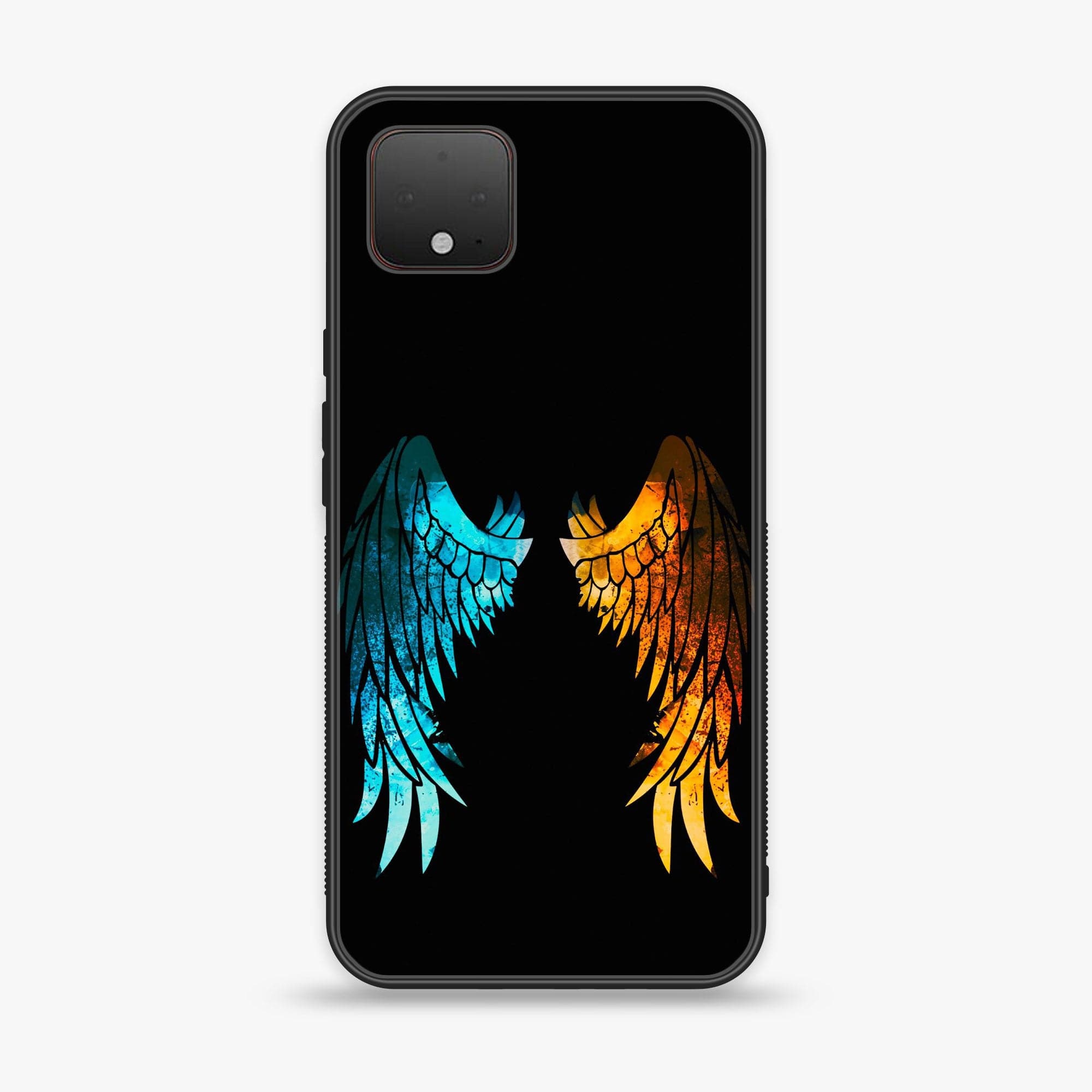 Google Pixel 4 - Angel Wings 2.0 Series - Premium Printed Glass soft Bumper shock Proof Case