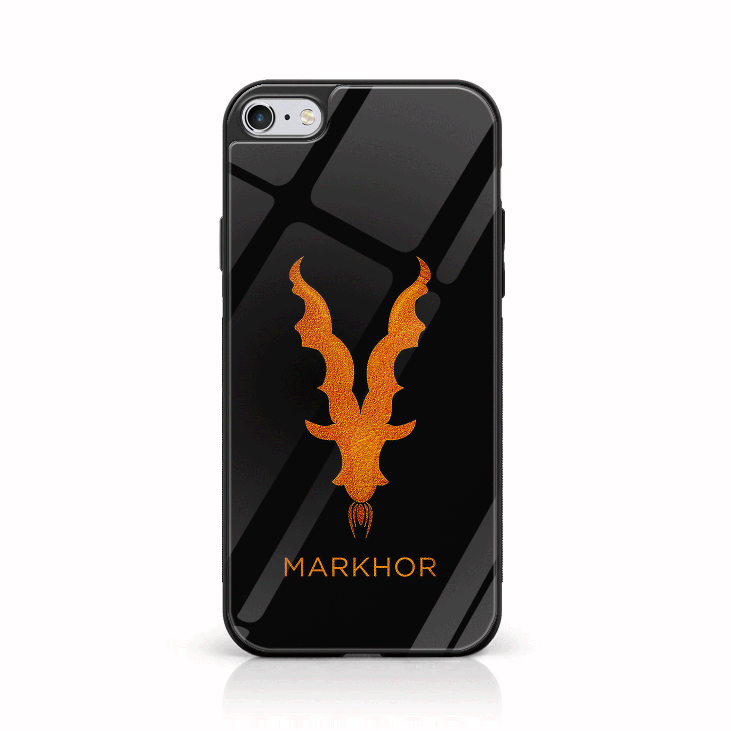 iPhone 6Plus/6sPlus  - Markhor Series - Premium Printed Glass soft Bumper shock Proof Case