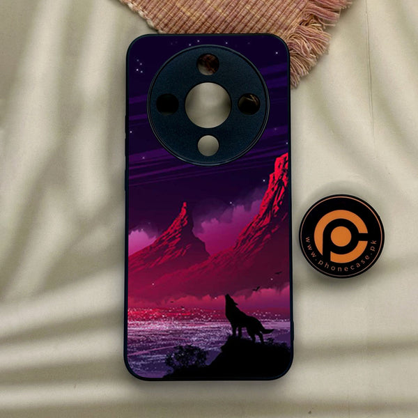 Honor x9d - Wolf Design 7 - Premium Metal Printed Soft Bumper Shock Proof Case