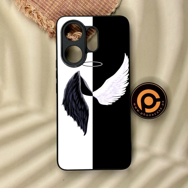 Vivo V60 - Angel 2.0 Design 5 - Premium Metal Printed Soft Bumper Shock Proof Case
