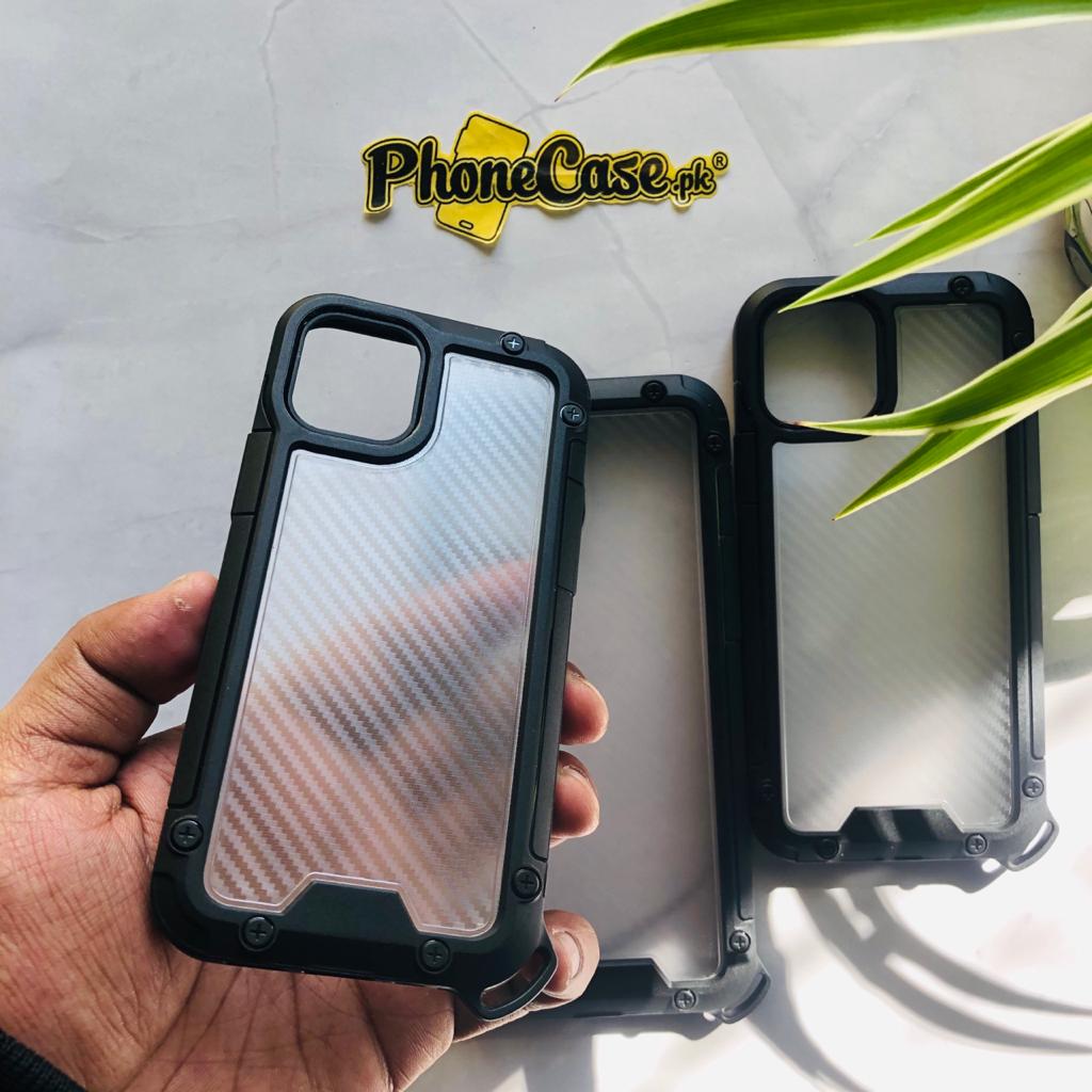 iPhone X/XS Original Gold Shield Branded Carbon Fiber Feel Army Grade Shock Proof Case