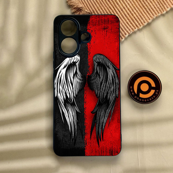 Vivo V60 Lite  - Angel 2.0 Design 10 - Premium Metal Printed Soft Bumper Shock Proof Case