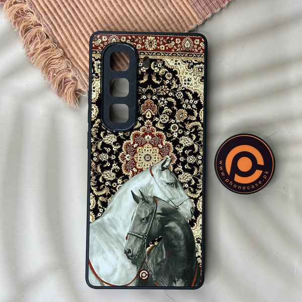 Infinix Hot 50 Pro Plus -  Persian Calligraphy Art 22 - Horse Heritage  - Premium Metal Printed soft Bumper shock Proof Case  CS-42850