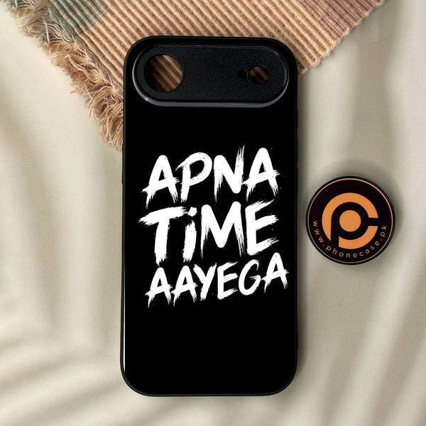 iPhone Air - Apna Time Ayega - Premium Metal Printed Soft Bumper Shock Proof Case