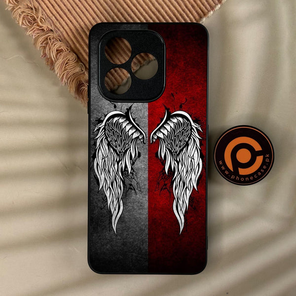 Honor X8d - Angel Wings Design 2 - Premium Metal Printed Soft Bumper Shock Proof Case
