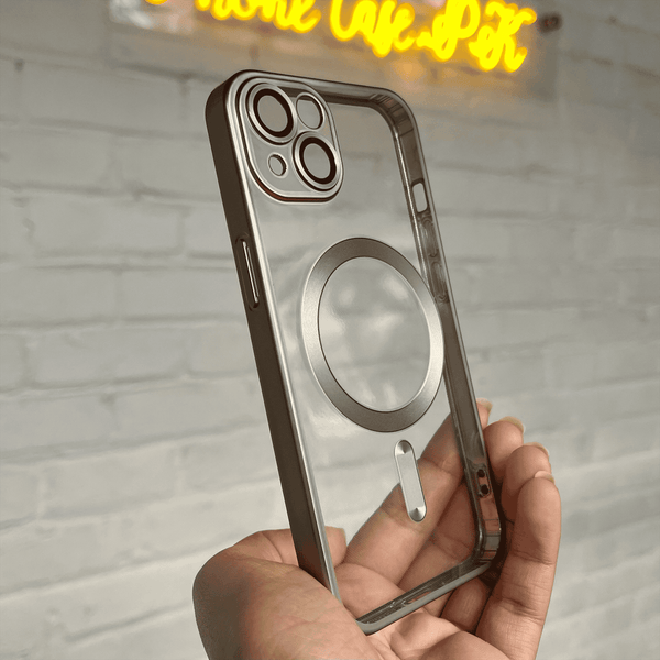 iPhone 13 Luna Natural Titanium Plating Case With Camera Lens Protection