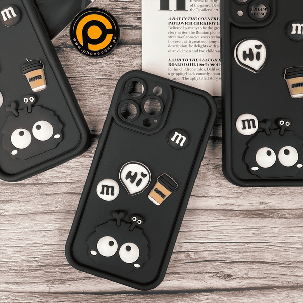 iPhone 14 Pro Max Cute 3D Briquette m&m icons Liquid silicon Case