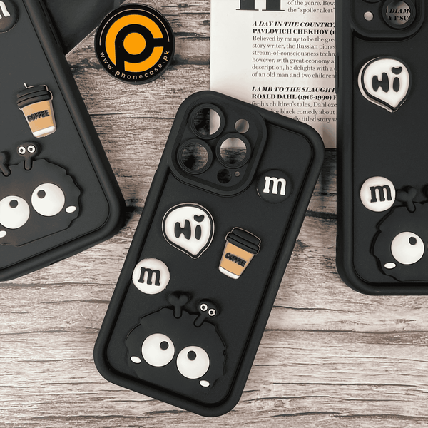 iPhone 14 Pro Cute 3D Briquette m&m icons Liquid silicon Case