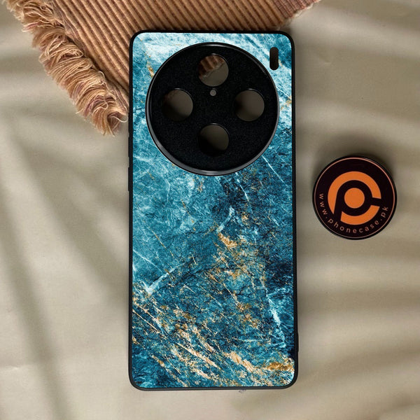 Vivo x100 Pro - Blue 2.0 Design 10 - Premium Metal Printed Soft Bumper Shock Proof Case