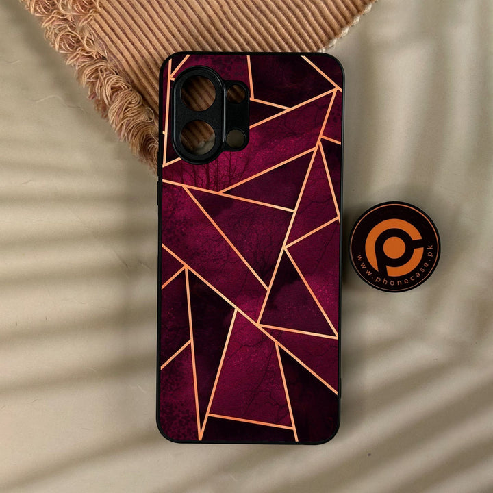 Tecno Spark Go 3 - Geometric Design 4 - Premium Metal Printed Soft Bumper Shock Proof Case