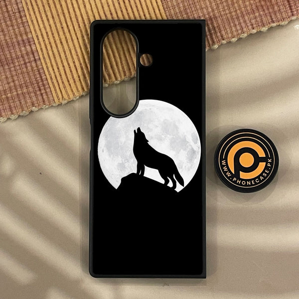 Samsung Galaxy Z Fold 8 - Wolf Design 3 - Premium Metal Printed Soft Bumper Shock Proof Case