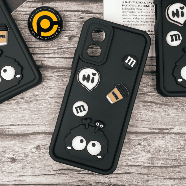 Oppo A18 4G/Oppo A38 4G Cute 3D Briquette m&m icons Liquid silicon Case