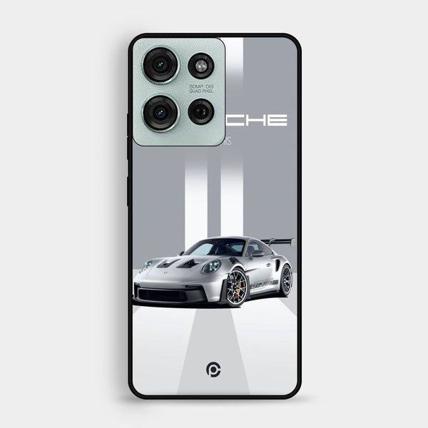 Motorola Moto G75 - Porsche Gt3 Rs Thrill - Premium Metal Printed Soft Bumper Shock Proof Case