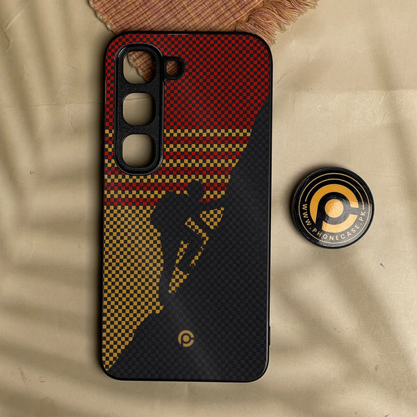 Infinix Hot 70 Pro - Classic Weave Design 2 - Premium Metal Printed Soft Bumper Shock Proof Case