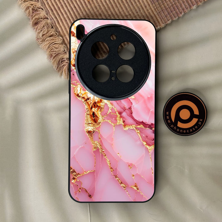 Vivo X300 Pro - Pink Marble 2.0 Design 6 - Premium Metal Printed Soft Bumper Shock Proof Case