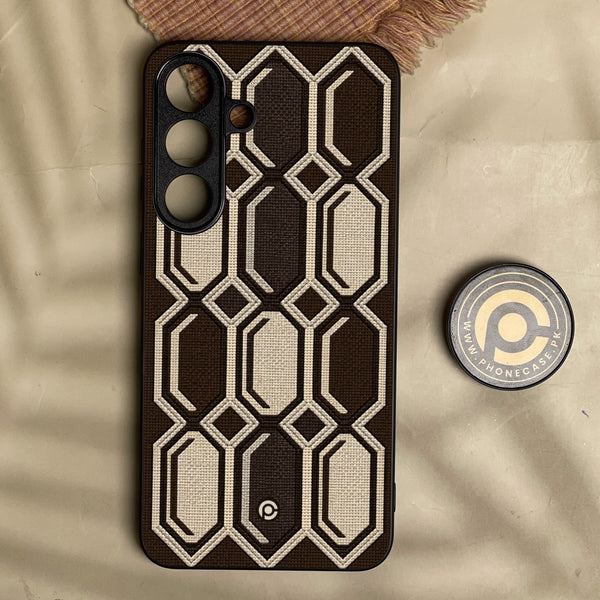 Samsung Galaxy S24 - Classic Weave Design 20 - Premium Metal Printed Soft Bumper Shock Proof Case