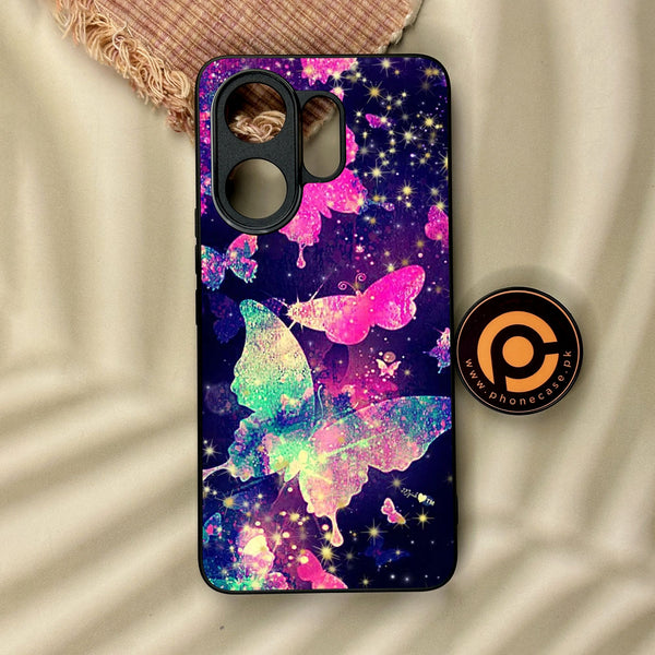 Vivo V60 - Butterflies Design 9 - Premium Metal Printed Soft Bumper Shock Proof Case