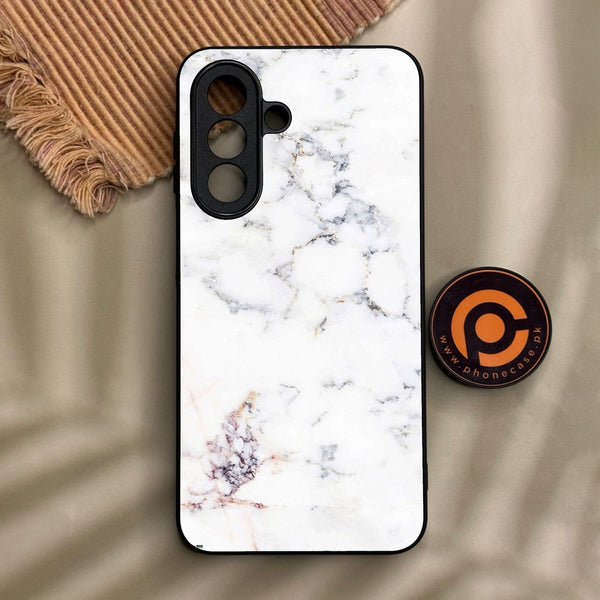 Samsung Galaxy A27 - White Design 3 - Premium Metal Printed Soft Bumper Shock Proof Case