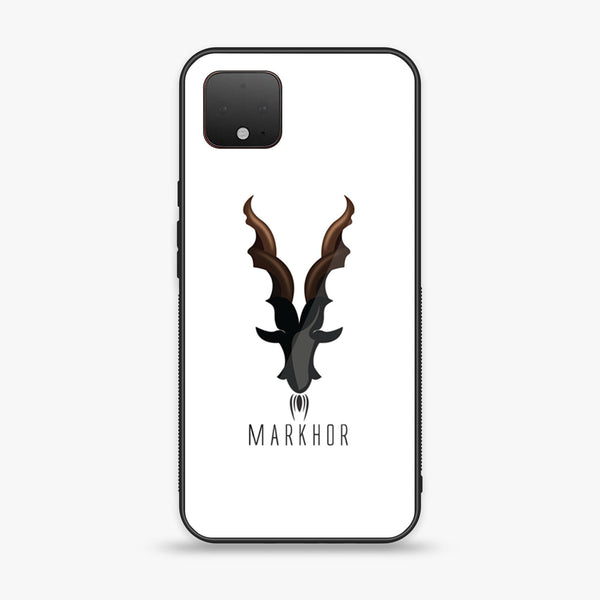 Google Pixel 4 - Markhor Design 2 - Premium Printed Glass soft Bumper shock Proof Case CS-14452