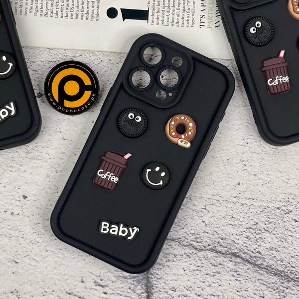 iPhone 14 Pro Max Donut Coffee & cookie delight Icons Liquid Silicon Case