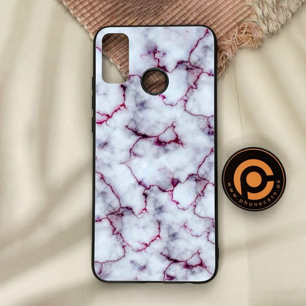 Honor 9X Lite - White Design 1 - Premium Metal Printed Soft Bumper Shock Proof Case