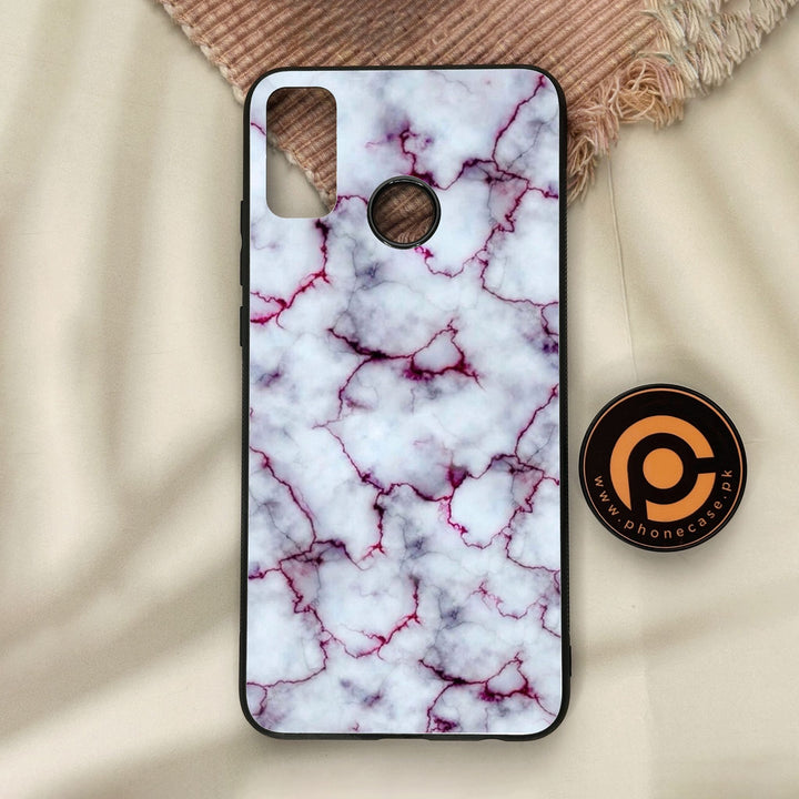 Honor 9X Lite - White Design 1 - Premium Metal Printed Soft Bumper Shock Proof Case