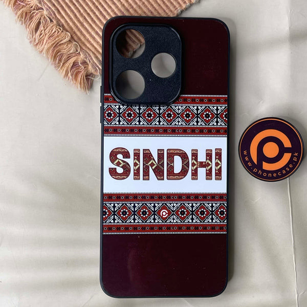 Xiaomi Redmi 13 - Sindhi Ajrak Art 26 - Symmetry - Premium Printed Metal soft Bumper shock Proof Case CS-43351