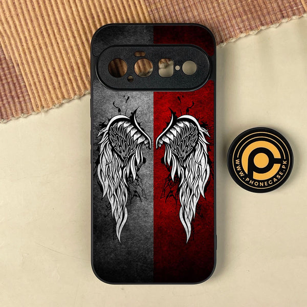 Google Pixel 11 - Angel Wings Design 2 - Premium Metal Printed Soft Bumper Shock Proof Case