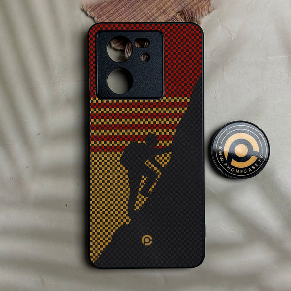 Redmi K60 Ultra - Classic Weave Design 2 - Premium Metal Printed Soft Bumper Shock Proof Case