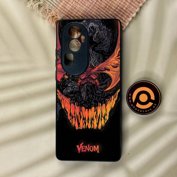 Oppo Reno 10 Pro Plus - Venom Case - Premium Metal Printed Soft Bumper Shock Proof Case