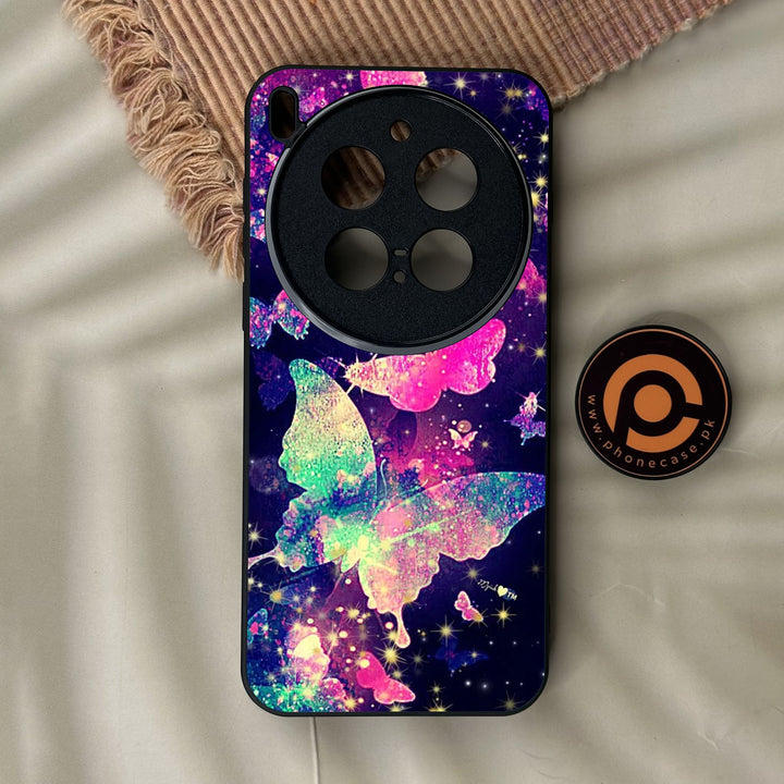 Vivo X300 Pro - Butterflies Design 9 - Premium Metal Printed Soft Bumper Shock Proof Case