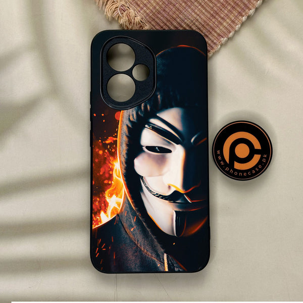 Honor 400 - Anonymous 2.0 Design 6 - Premium Metal Printed Soft Bumper Shock Proof Case