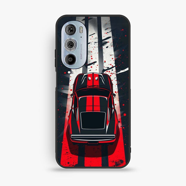 Motorola Edge 30 Pro - Top-Down Track - Premium Metal Printed Soft Bumper Shock Proof Case