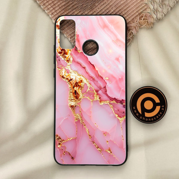 Honor 9X Lite - Pink Marble 2.0 Design 6 - Premium Metal Printed Soft Bumper Shock Proof Case