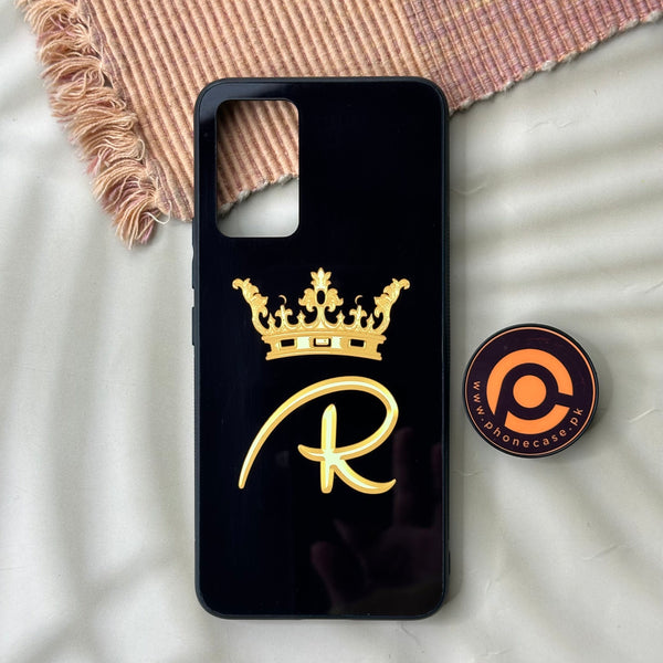 Vivo V21 - King Alphabet R - Premium Printed Glass soft Bumper Shock Proof Case CS-42904