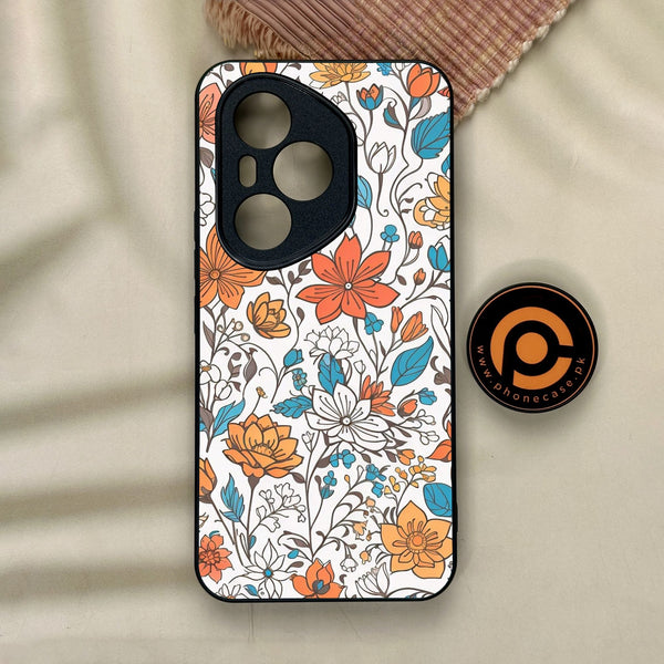 Honor 400 Pro - Floral Series Design 9 - Premium Metal Printed Soft Bumper Shock Proof Case
