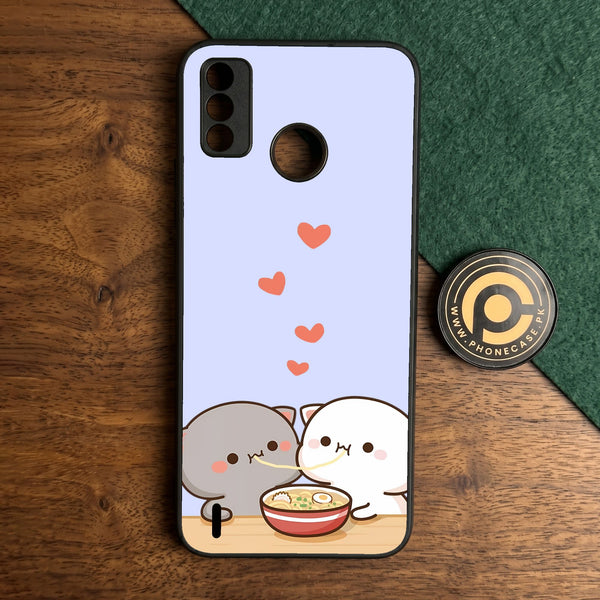 Tecno Spark 6 GO - Cute Bubu Dudu Design 10 - Premium Metal Printed Soft Bumper Shock Proof Case