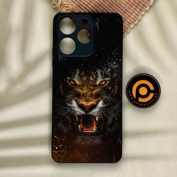 Realme Note 70 - Tiger Design 9 - Premium Metal Printed Soft Bumper Shock Proof Case
