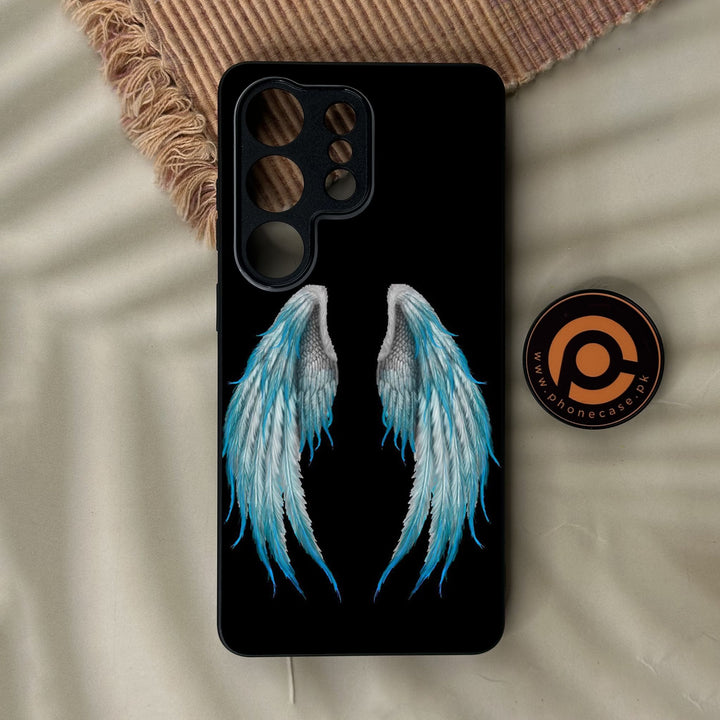 Samsung Galaxy S26 Ultra - Angel Wings Design 4 - Premium Metal Printed Soft Bumper Shock Proof Case