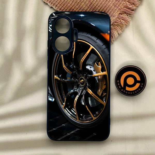 Xiaomi Redmi Turbo 4 Pro - Racing Car Red Blade Rim - Premium Metal Printed Soft Bumper Shock Proof Case