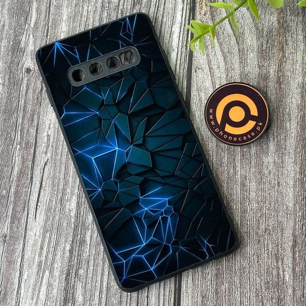 Samsung Galaxy S10 Plus - 3D Design 1 - Premium Printed Glass soft Bumper shock Proof Case CS-42100