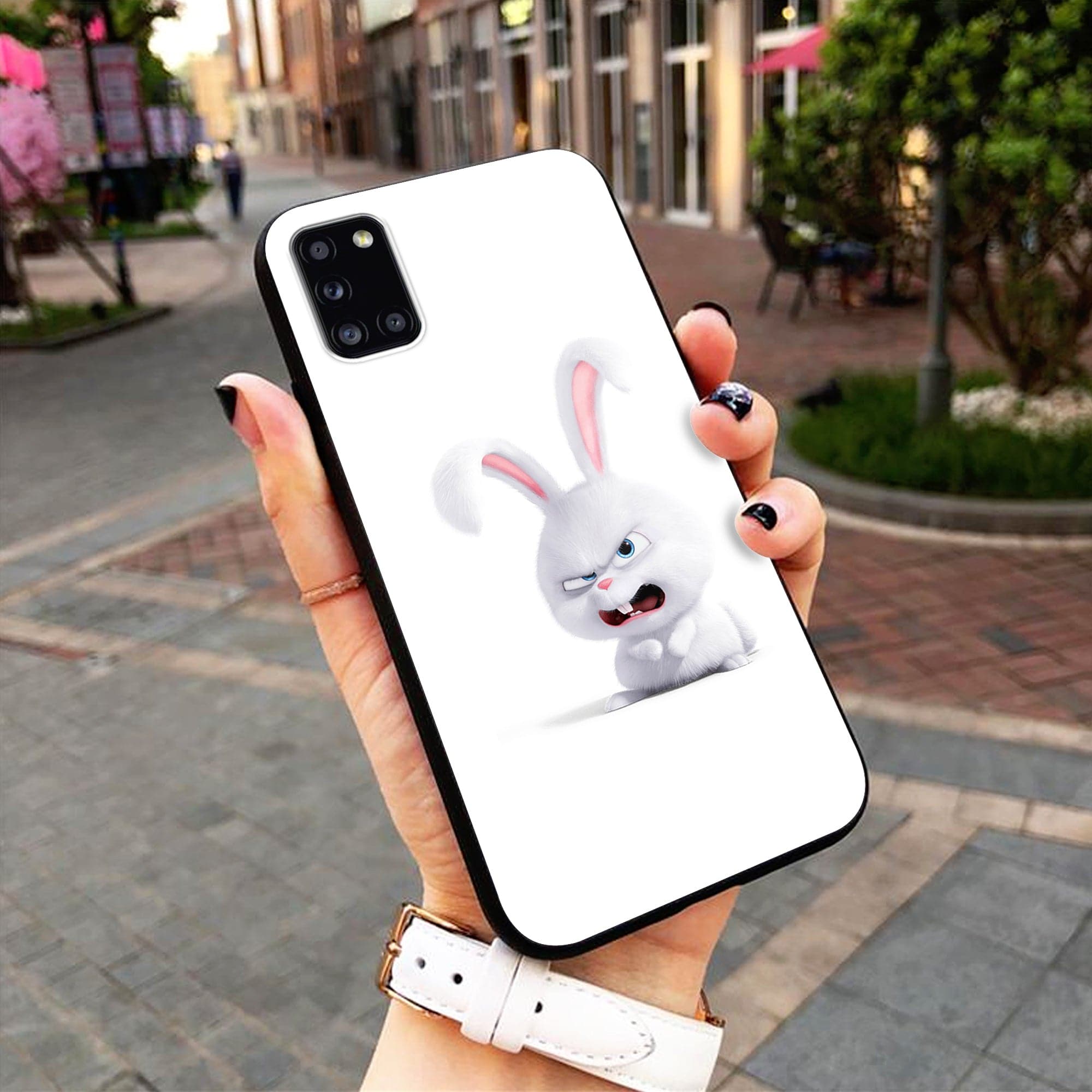 Cute Rabbit Design - HQ Ultra Shine Premium Metal Phone Case All Models